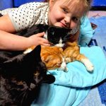 Потапова_Оля_с_любимыми_котиками_Угольком,_Плюшкой_и_Шкодой